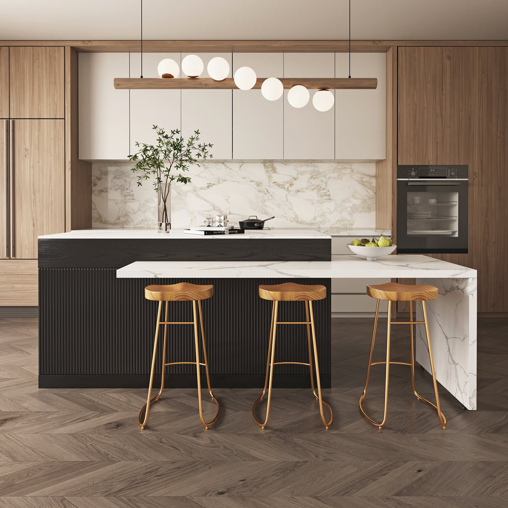 Latitude Run® 81"-106" Expandable Kitchen Island with Manufactured Wood ...