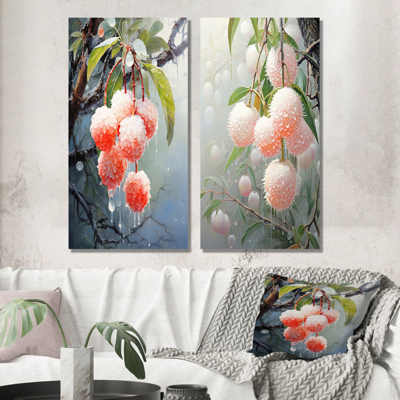 Ensemble de salon en métal Lychee Luminescence - Fruits, H 28 po x l 24 po