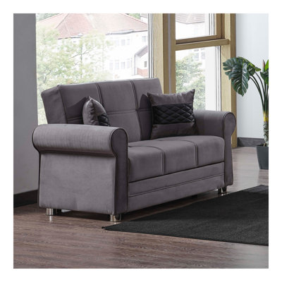 Causeuse convertible avec rangement Primenest Liora, gris