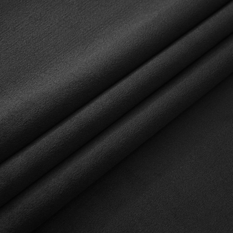 Deavion Velvet Solid Color Back Tab Room Darkening Curtain Panels, Black, 52" W x 72" L