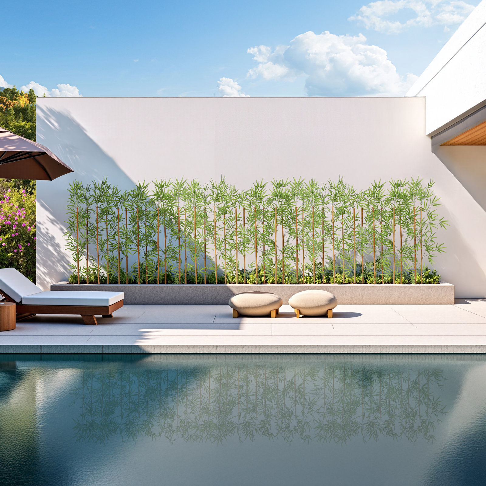 Adcock Bamboo Hedge, 60" H x 15" W x 15" D, 36