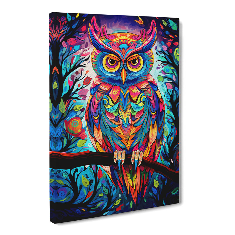Owl Pop No.3 - Wrapped Canvas, 50cm H x 35cm W x 3cm D
