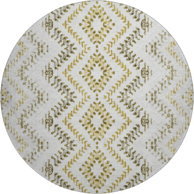 Premium Machine Washable Prisco Taupe Rug