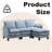 4-Piece 76'' Upholstered L-Shape Sectional-1175927385