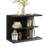 Black Side Table with Open Storage Shelves