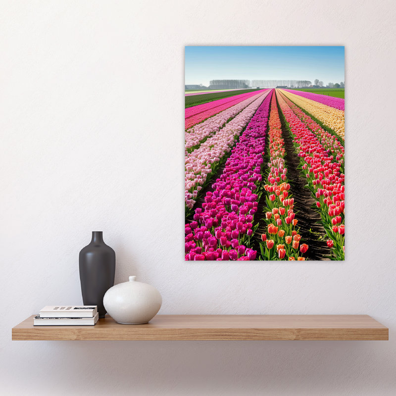 Tulip Fields Holland Artwork Summer Floral Wall Art Print