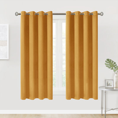 Paire de rideaux occultant et isolant avec œillets Horrell Living Room