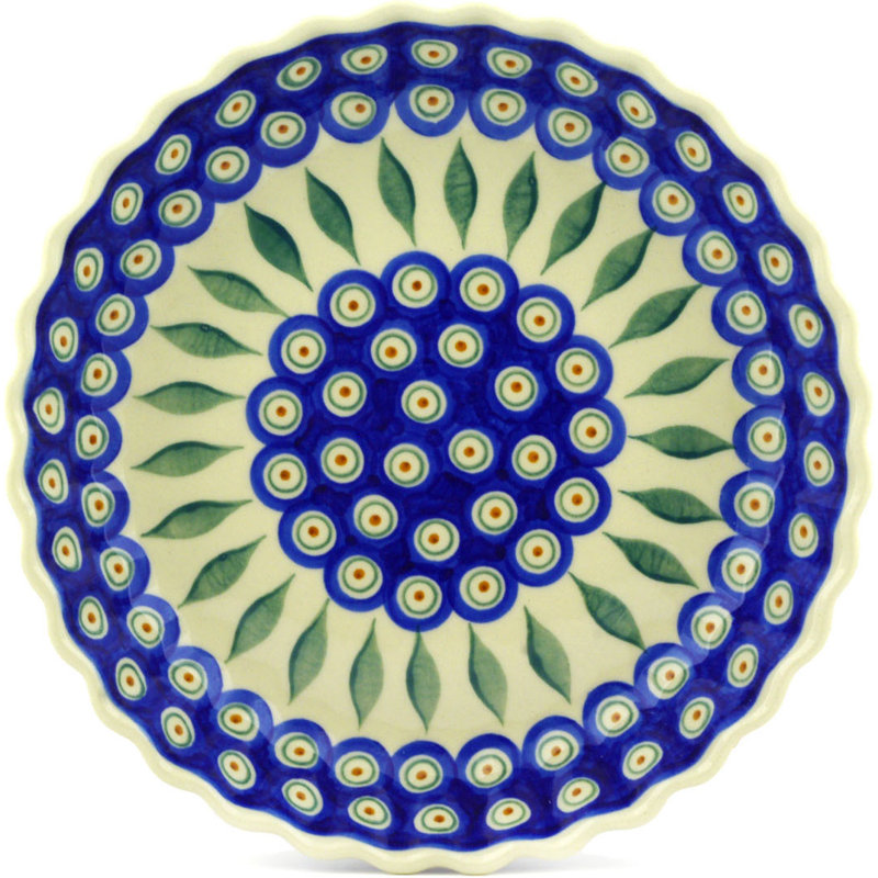 Plat à tarte cannelé polmedia peacock