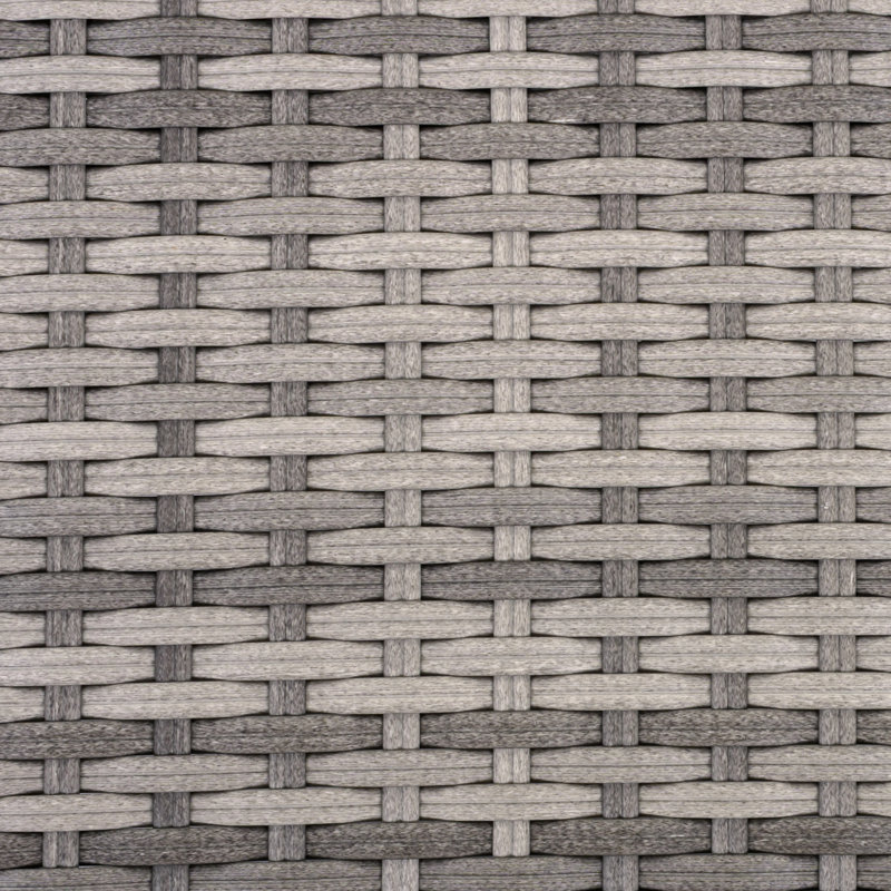 Ensemble de chaises longues 80 "en osier 2 pièces - Chaises d'extérieur inclinables avec roulettes et table d'appoint coulissante