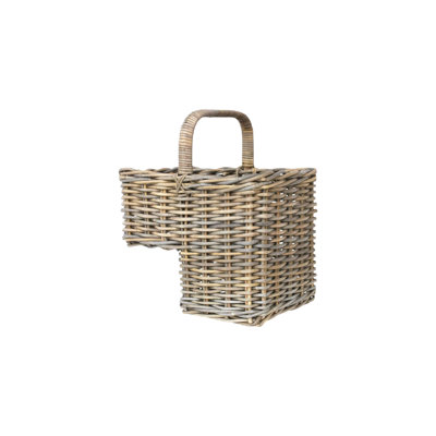 PANIER D'escalier en rotin gris