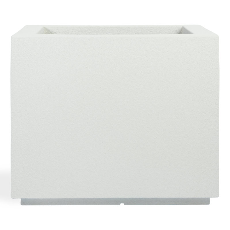 Milan Polymer Planter Box, White