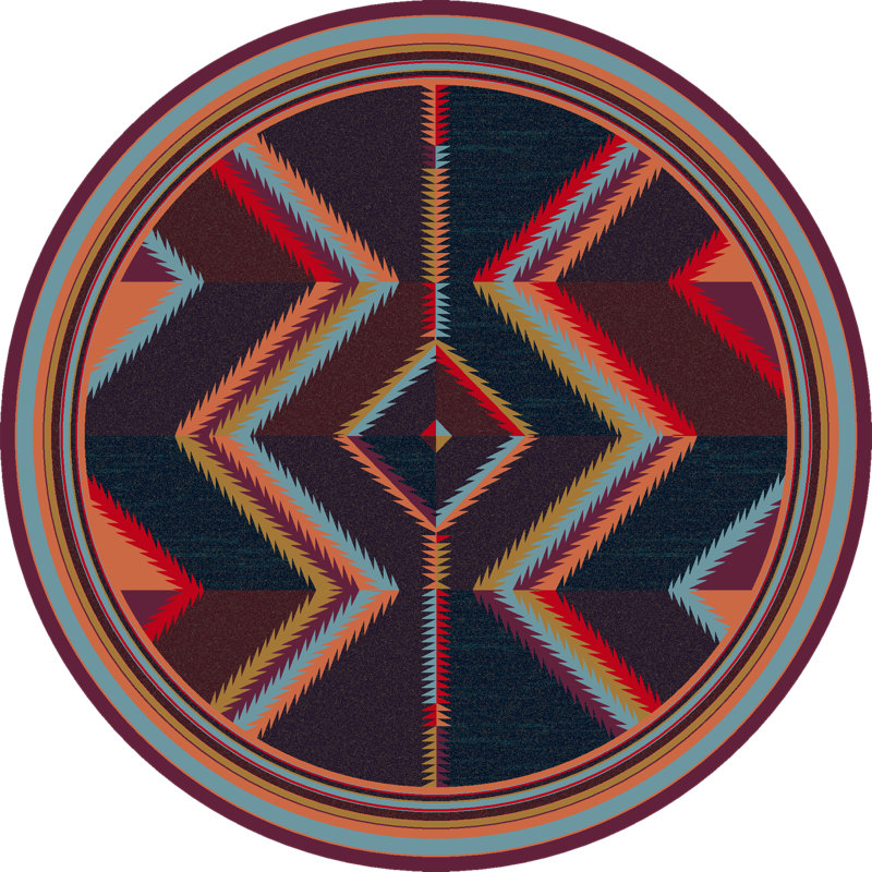 Sanni Southwestern Indoor Rug, Round 8'
