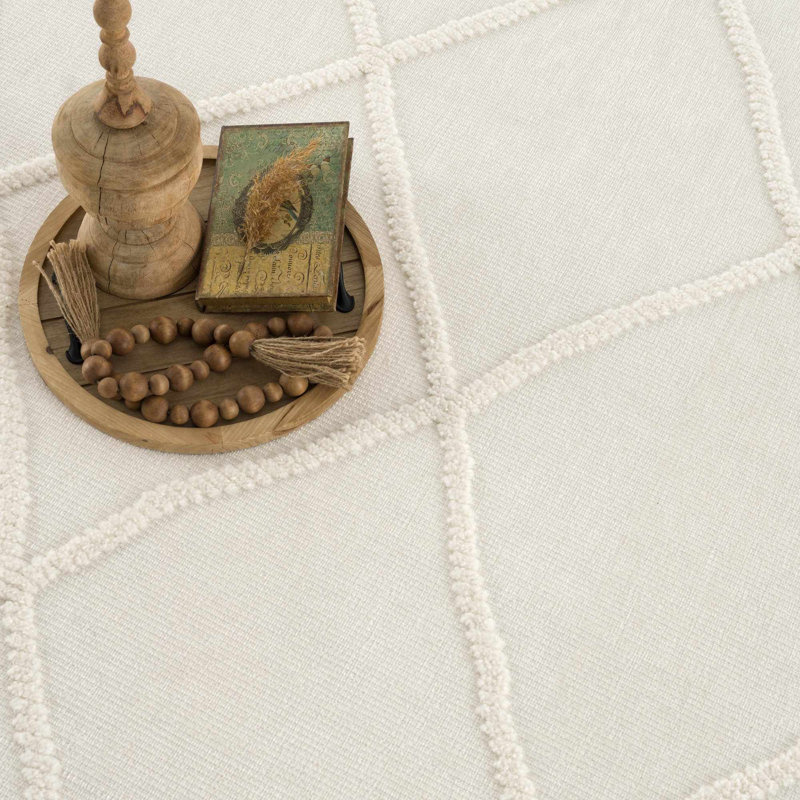 Tapis marocain noir / blanc Anevaeh, Tapis de couloir 2 pi 7 po x 7 pi 2 po