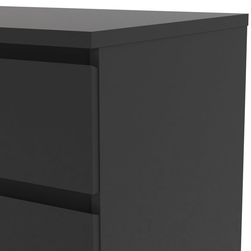 Parley 77 cm W Chest of 5 Drawers, Black