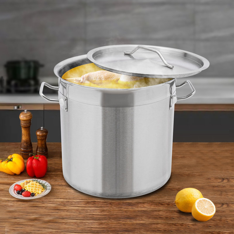 DENFER 17.9 Quarts Non-Stick Stainless Steel Stock Pot