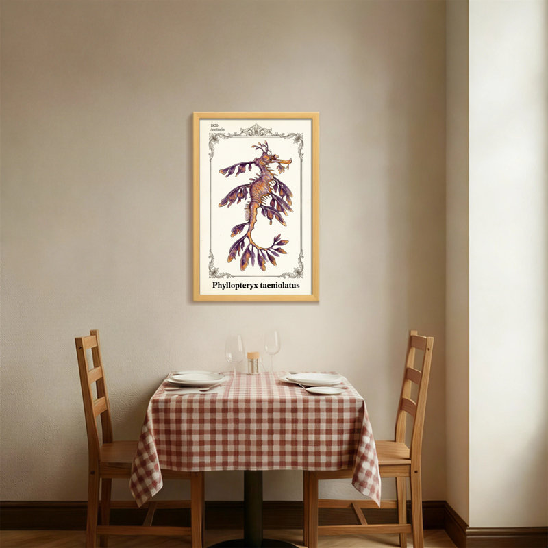 Reproduction d'illustrations artistiques animaux Seadragon, H 24 po x l 16 po