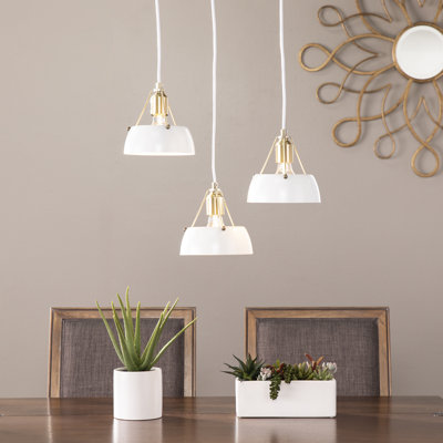 Luminaire suspendu tambour 3 lumières grappe
