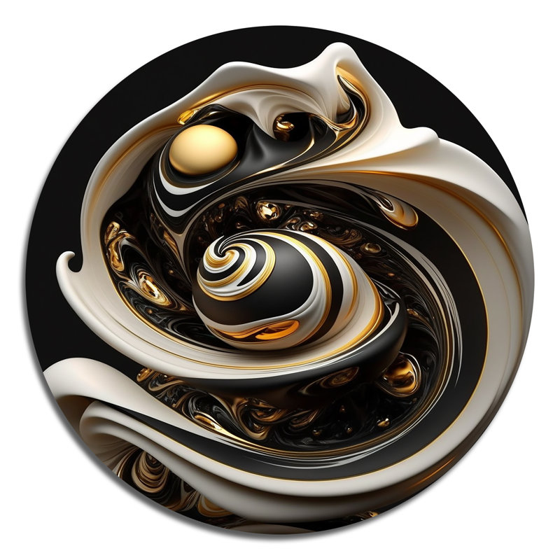 Liquide blanc vitrail V - abstrait spirales abstraites sur métal, L 29 po x H 29 po