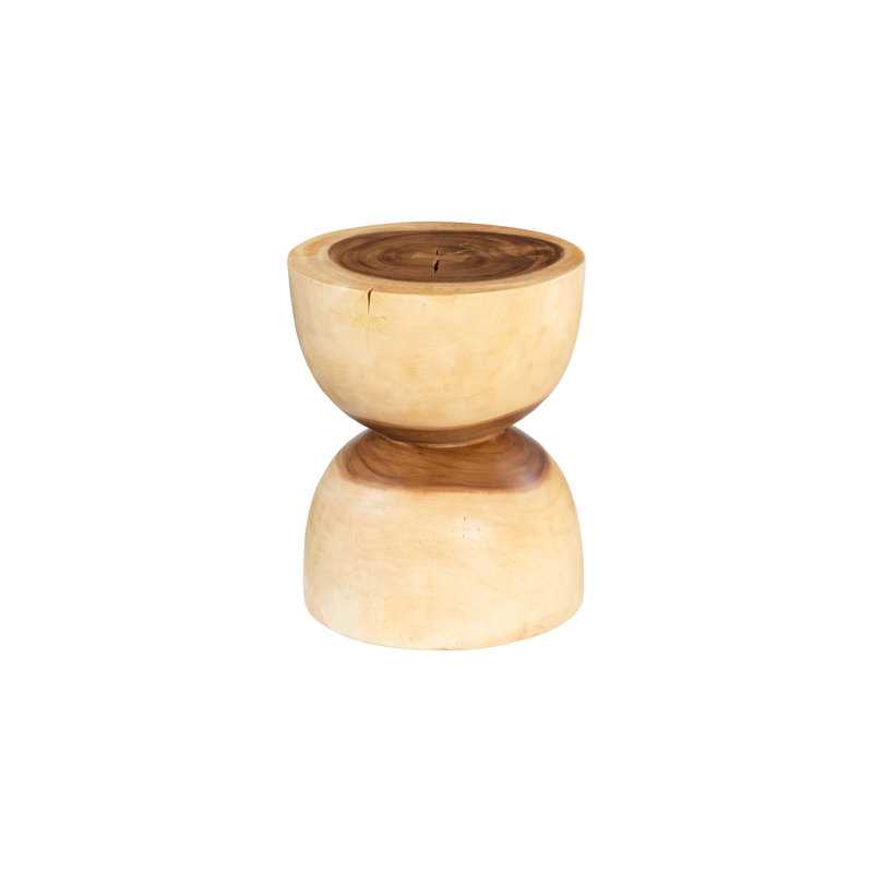 Chamcha Wood Hour Glass End Table