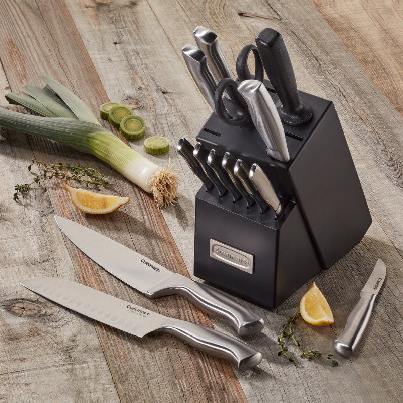 Cuisinart Stainless Steel Hollow Handle 15 Piece Knife Block Set
