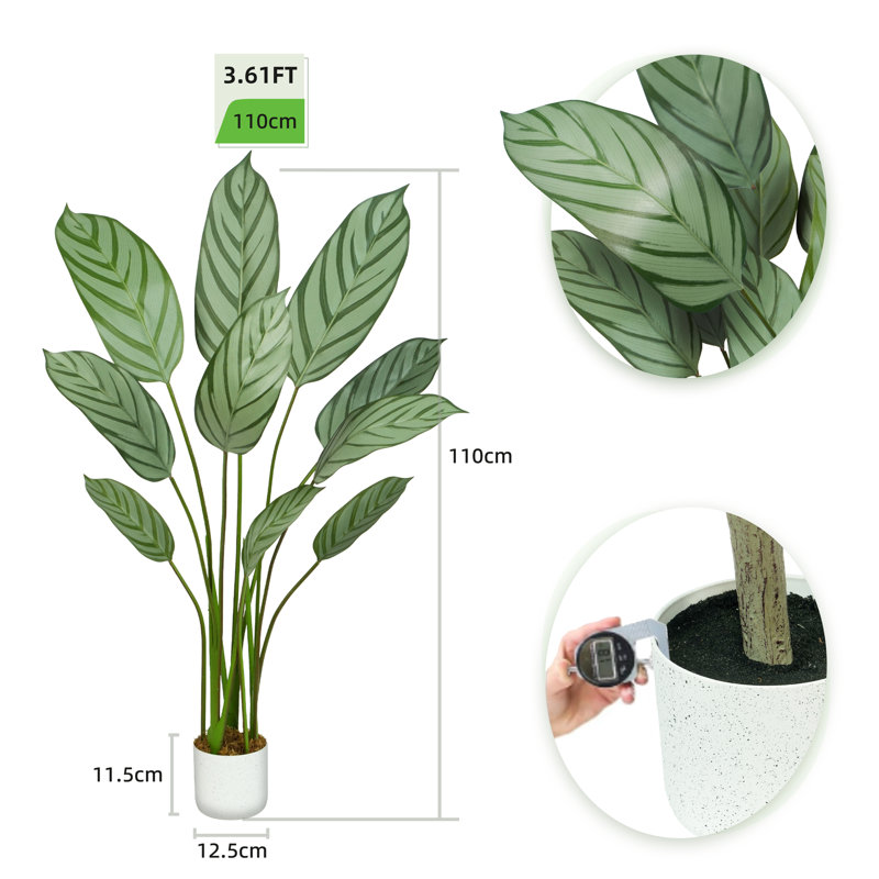 Ankitha Faux Bird of Paradise Plant, 110cm H  x 30cm W  x 30cm D