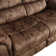 Natane 63.8" Wide Contemporary Super Soft Brown Microfiber Manual Reclining Loveseat Sofa with Pillow Top Arms