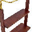  Portemanteau double couche avec cadre doré, tablette en bois massif et porte-chapeaux