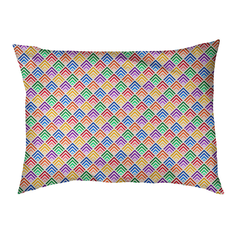 Coussin d'extérieur pour chien Campion, Très grand (l 52 po x P 42 po x H 17 po), Bleu royal / orange clair / olive