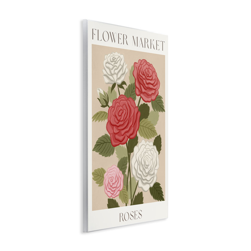 Plaque murale «Flower Market Roses», conception de Courtney Haley, H 15 po x l 10 po