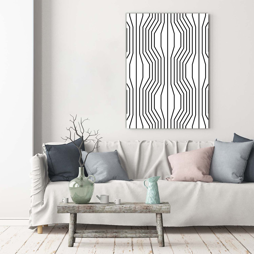 Geometrische Linien - Kunstdrucke auf Leinwand - Wrapped Canvas