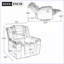 Fauteuils inclinables pour le salon | Fauteuil inclinable manuel pivotant à 360 ° avec accoudoirs larges | Noir | Revêtement en polyuréthane