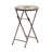 Transitional Accent Table With Beautiful Ceramic Tile And Stone Mosaic, Foldable, 14.22" X 21.81", Beige + Black, Iron Frame Foldable Side Gorgeous Style For Outdoor Space, &