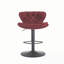 Ensemble de 2 tabourets de bar avec repose-pieds en poudre et base pivotante en velours à hauteur réglable et tabouret de bar simple