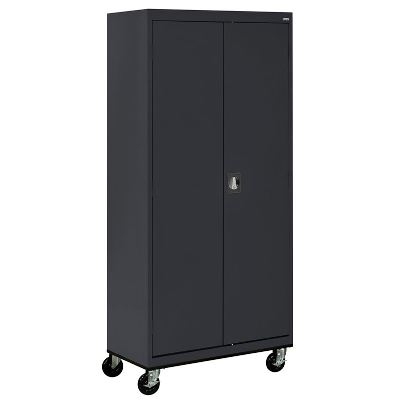 Transport 36'' Wide 4 - Shelf Storage Cabinet, Black