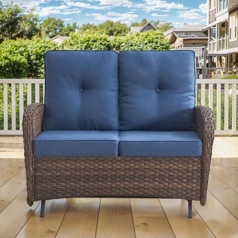 Causeuse de patio Valierius avec coussins résistants à l'eau - expérience de glisse en douceur et conception durable pour la détente dans la cour, le jardin et le balcon