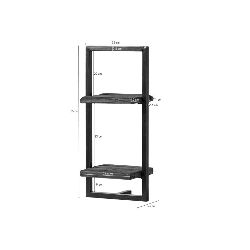 2 Piece Wood Tiered Shelf