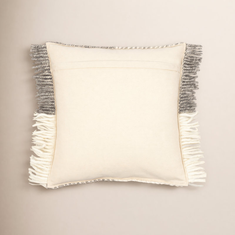 Cypress Fringed Throw Pillow, 20" x 20", Down