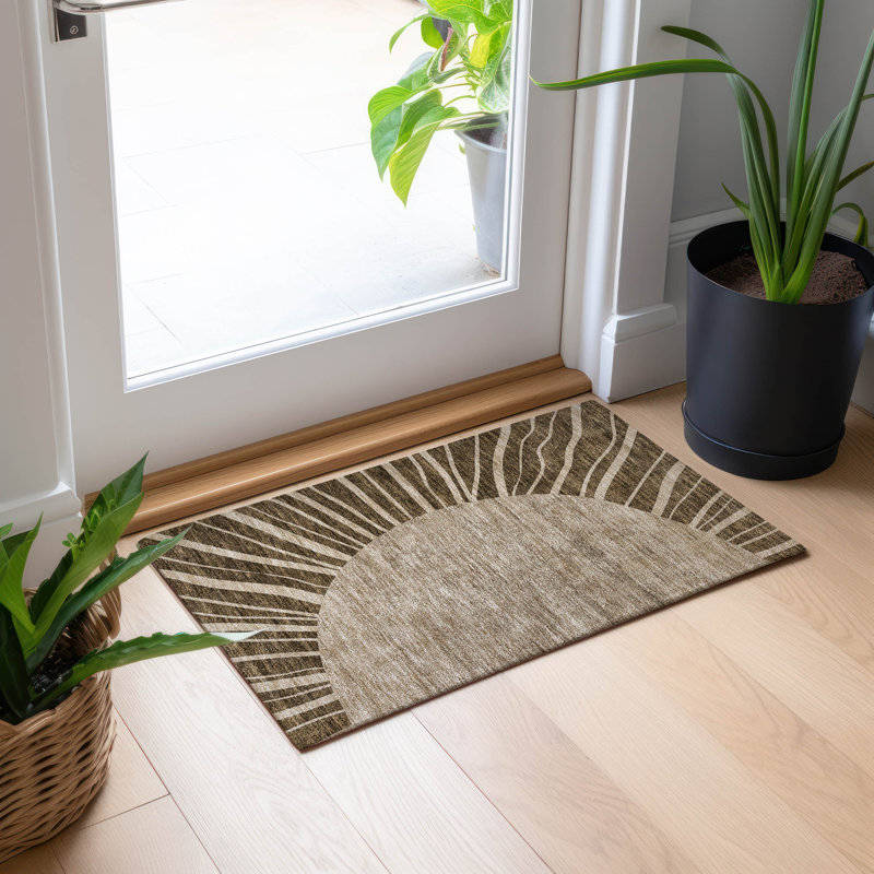 Tapis intérieur / extérieur Ayush, Rectangle 1 pi 8 po x 2 pi 6 po