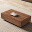 Ensemble de canapé et table basse en cuir avec cadre en bois et rangement