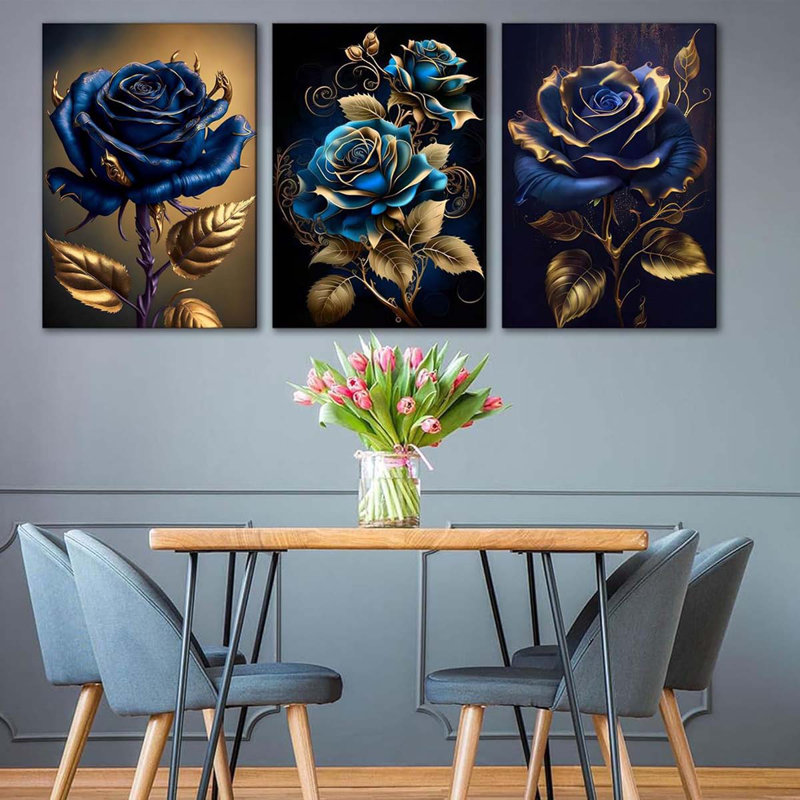 3 Piece Wrapped Canvas Print, 40 cm H x 30 cm W