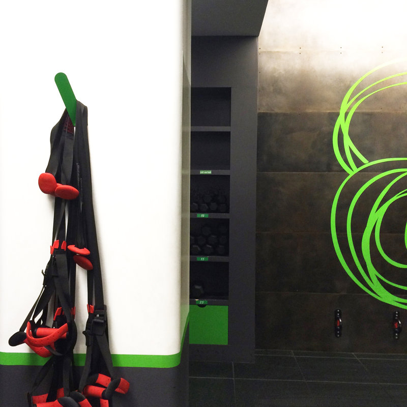 Crochet mural, Gauche, Vert