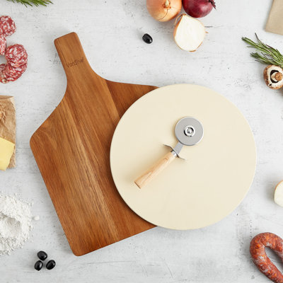 VonShef 3 -Piece Wood Pizza Kit