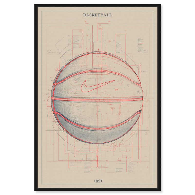 "Introduce Blueprint", impression sur toile par Notoriart, cadre noir, 20 x 30, H 31 po x l 21 po, Cadre noir