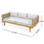 ENSEMBLE DE MEUBLES DE PATIO: LIT DE CLASSE 3 PLACES CLAREMONT + TABLE EN BOIS ACACIA-1985356283