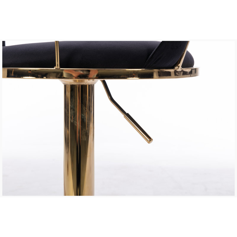 Tabouret pivotant à hauteur réglable, Noir