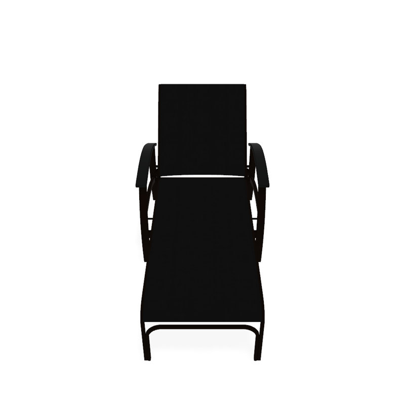 Belle Isle Outdoor Chaise Lounge, Classic Graphite P30, Black 5D Sunbrella®, Textured Kona