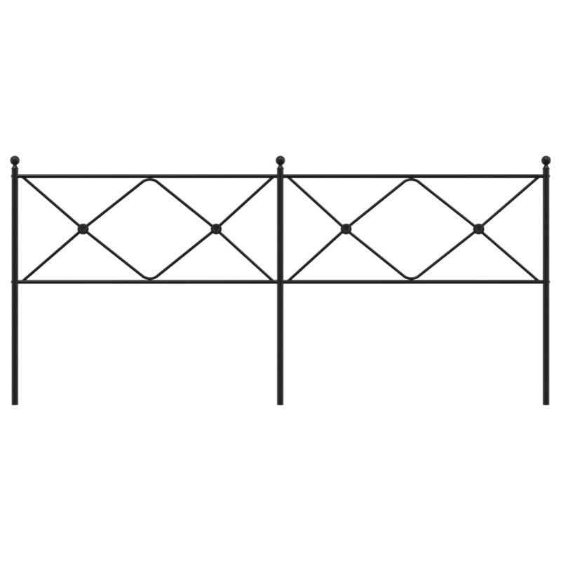 Anzor Metal Headboard, Emperor - 200 x 200 cm, Black