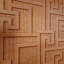 Orange, cuivre rouge, métallique, grec, lignes clés, papier peint 3D