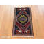 Tapis oriental rouge médaillon afghan 1 pi 7 po x 3 pi noué à la main 100% laine