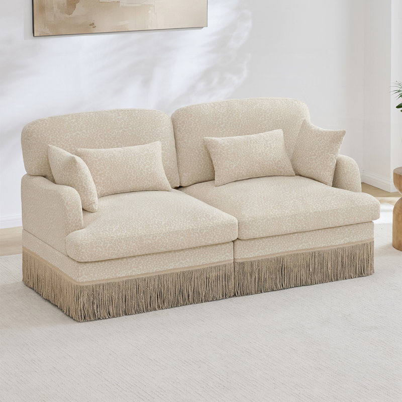 Canapé Comfy en chenille à imprimé léopard